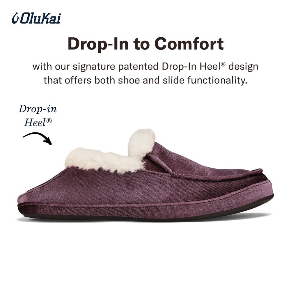 NIB [OluKai] Ku'una Lanui Indoor/Outdoor Velvet Slipper Red Ginger Women’s Sz 5 - Picture 2 of 14
